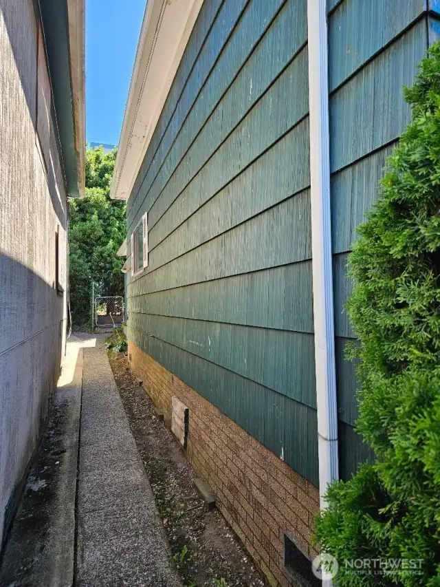 Walkway on north side.