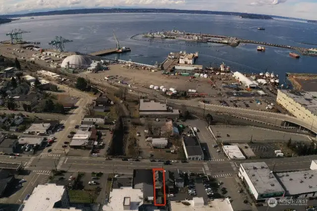 View from above, toward the West