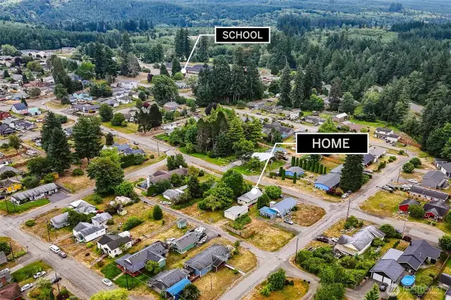 5 blocks to the K-8 school