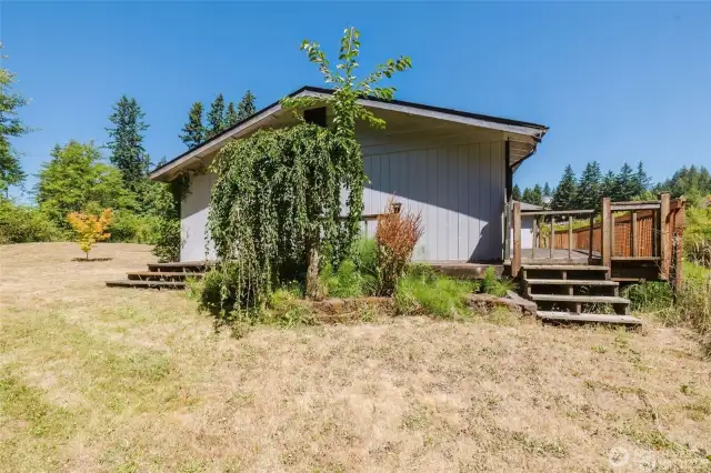 South end of house, strategically planted to keep it cool in summer.