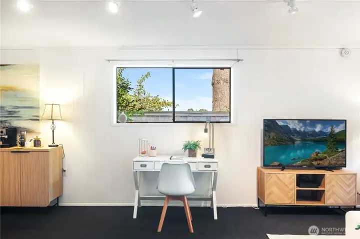 Garden level offers room for two dedicated home offices—ideal for WFH projects, creative hobbies, or flexible conversion to guest space.”