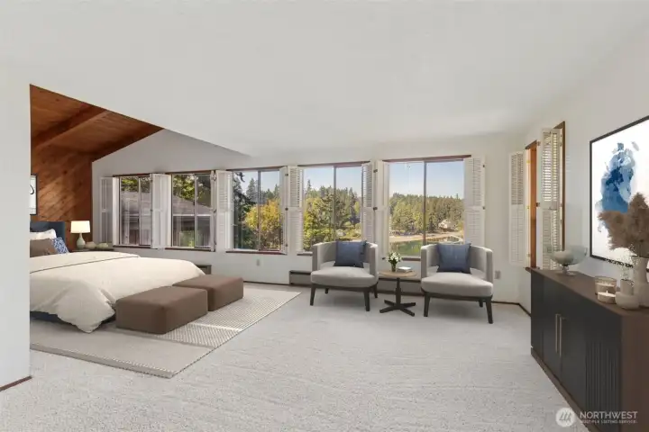 Master bed room with photo shop bed room set