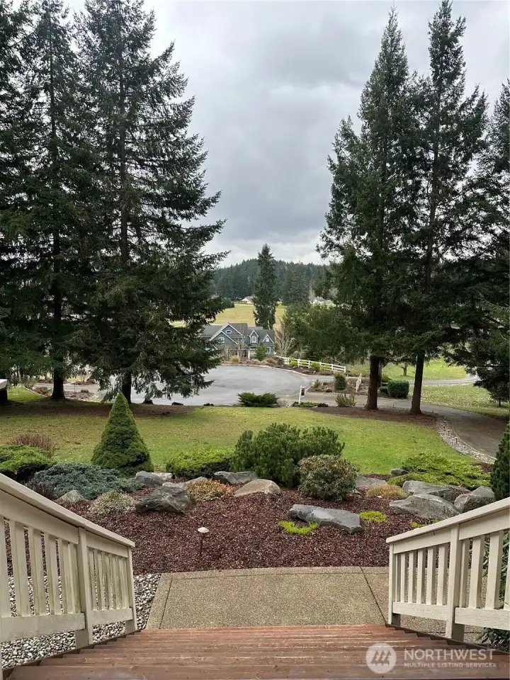 View of the valley off the entrance to the home