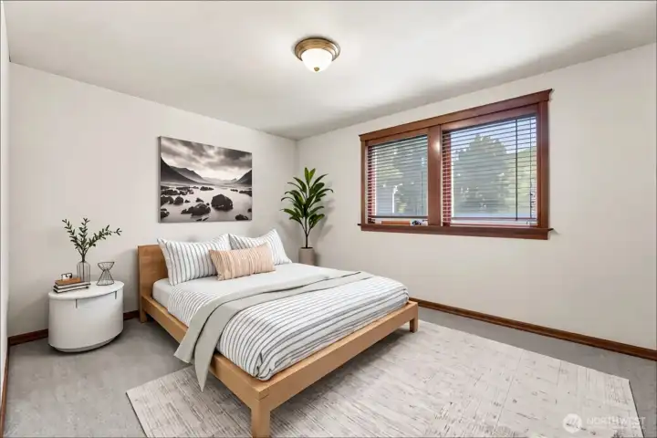 Virtually staged upstairs bedroom #4