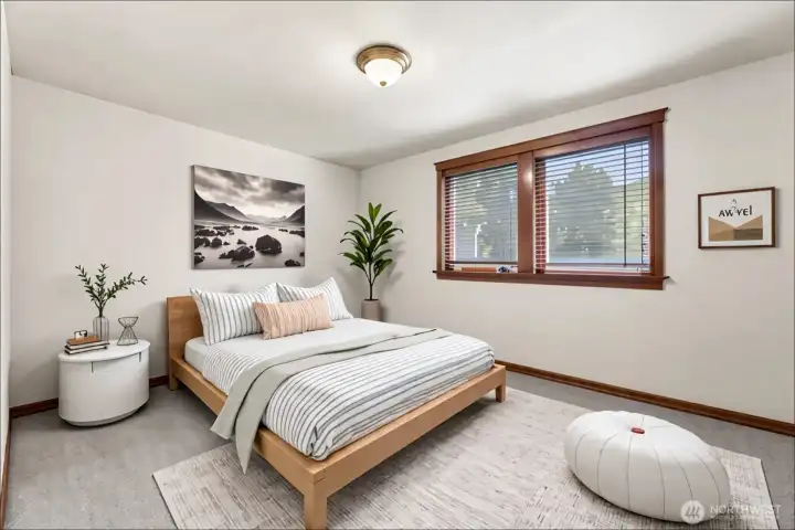 Virtually staged upstairs bedroom #4