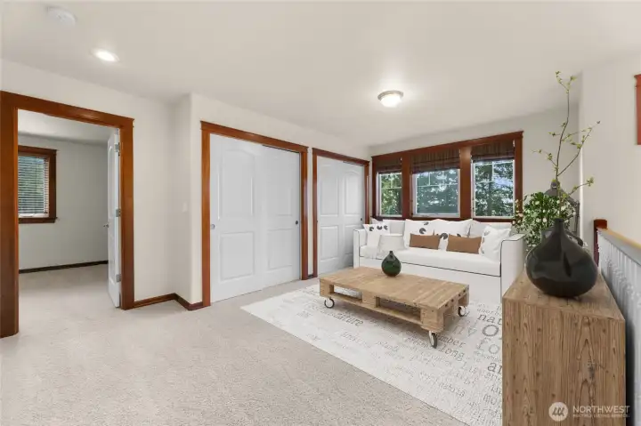 Upstairs bonus room virtually staged