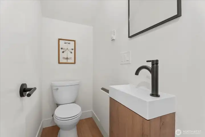 Main-floor powder room.