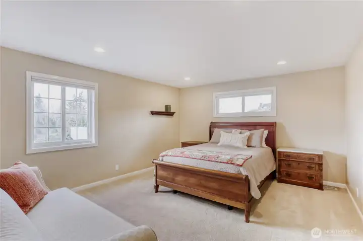 Spacious primary suite retreat.