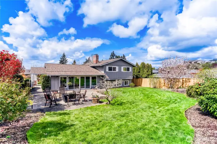 Step out to your private backyard.