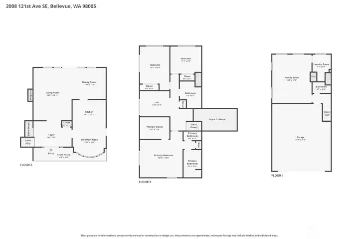 Floor plan - all levels.