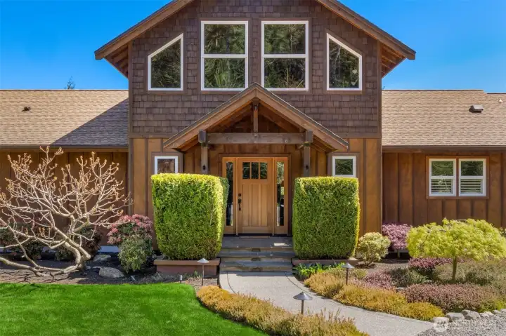 The home’s pleasing facade and welcoming covered porch hint at the quality and great design you’ll find inside.