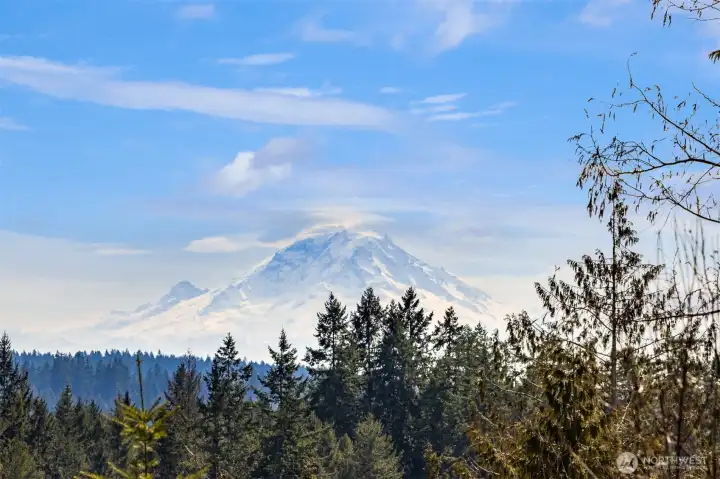 Enjoy vivid sunrises and calming sunsets reflected on Rainer and the surrounding skies. What a treat!