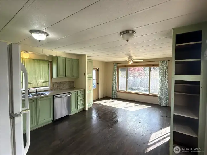 Spacious kitchen and large dining room!