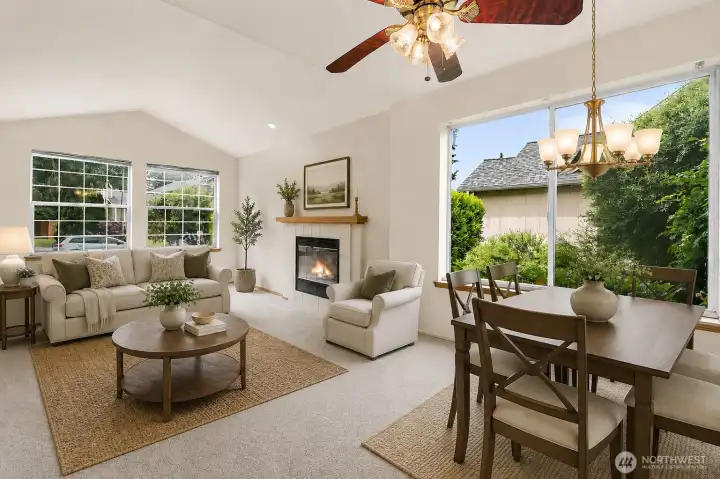 Virtually Staged Living Room