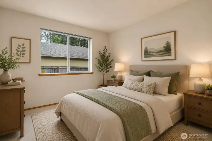 Virtually Staged   2nd Bedroom