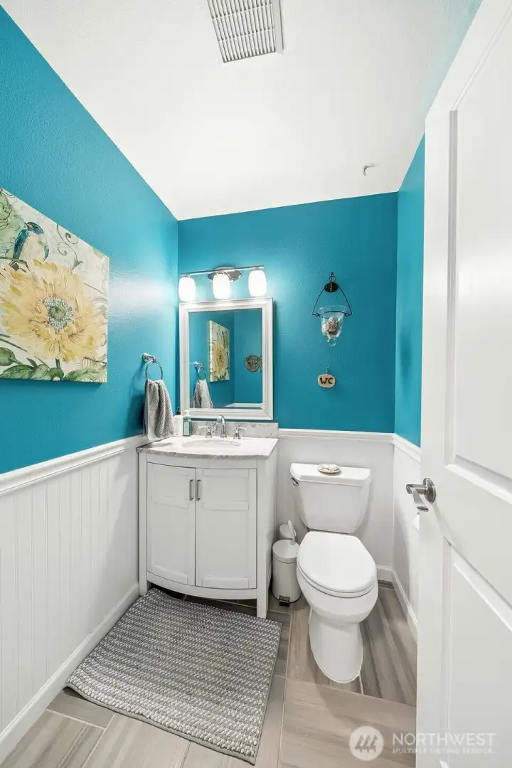 Powder room on main floor