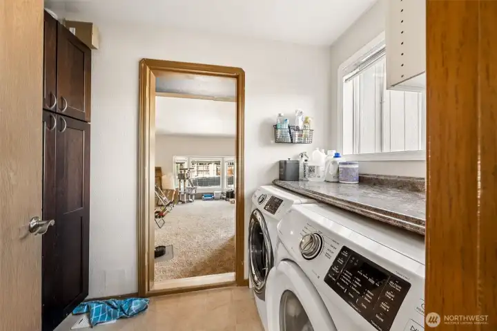 Laundry room with built ins