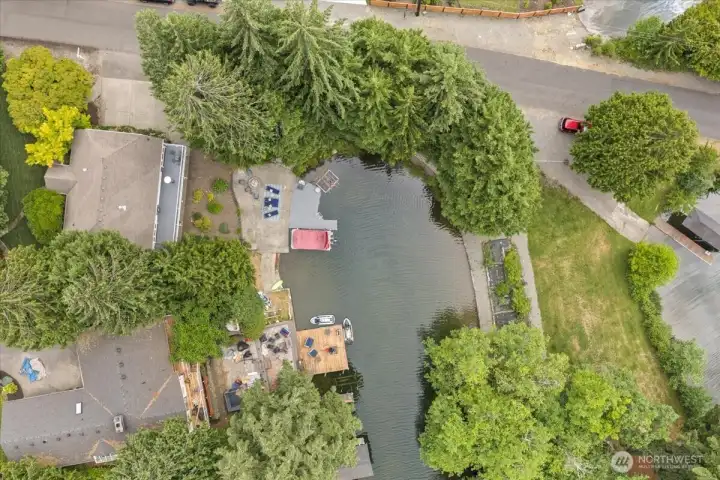 A birds eye view of your own private cove.