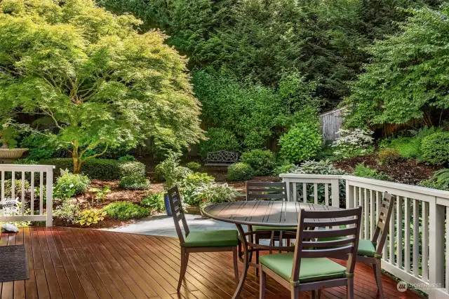 Spacious Ironwood deck awaits your friends and family BBQ.