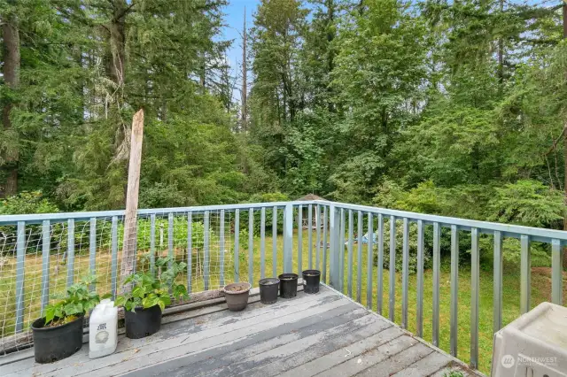 Back Deck off Dining overlooking Backyard