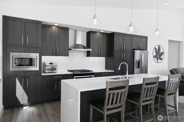 Large Island, Custom Cabinetry, Upgraded Stainless Appliances