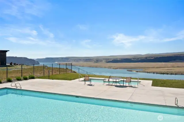 Community Clubhouse / Pool.  Vast Columbia River Views Surrounded by the desired Basalt Cliffs