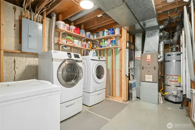 Washer & dryer in lower level utility room can stay.