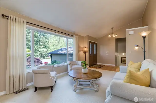 Huge picture window in the living room for great natural light
