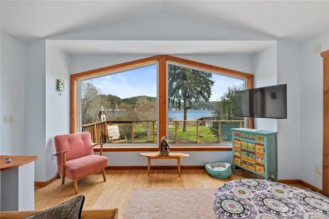 Upstairs in the one bedroom home.