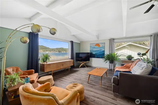 The upstairs living space in the main home. Look at the view!