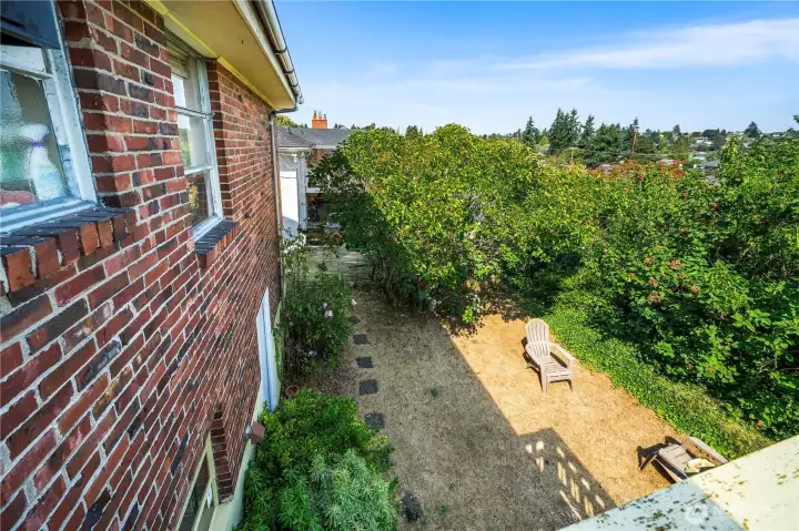 Back yard flat and plenty of opportunity to enhance for your desire