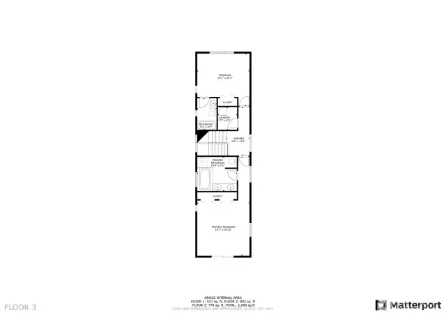 Upper Level with 2 suites & Laundry Room