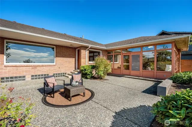 Enjoy the view from the patio out back.