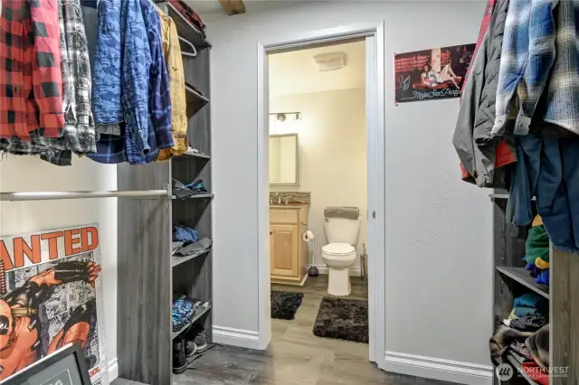 Walk through primary closet