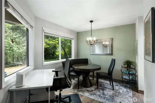 A bright and welcoming space to connect over meals.