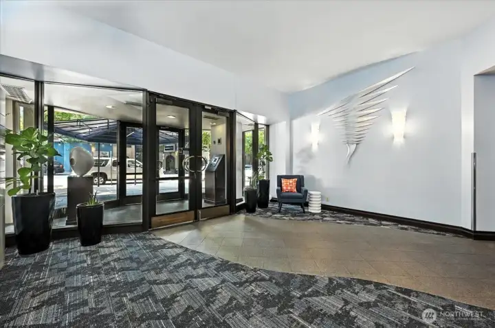 Inviting lobby space.