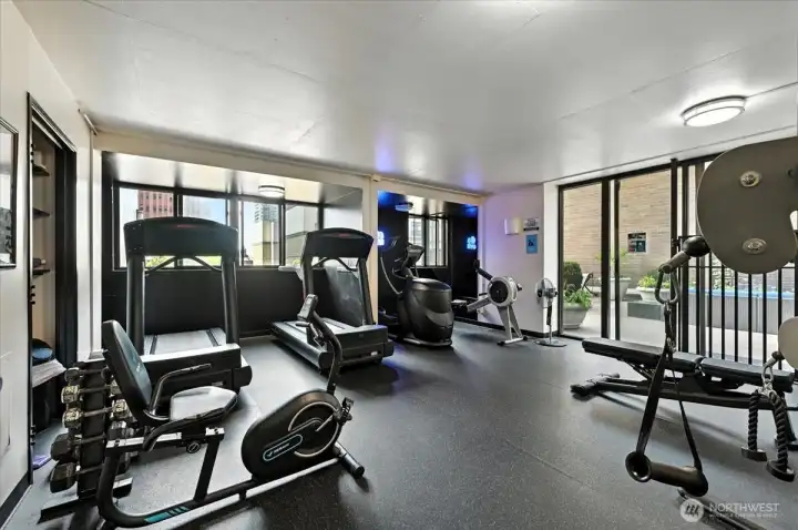 Common area workout space.