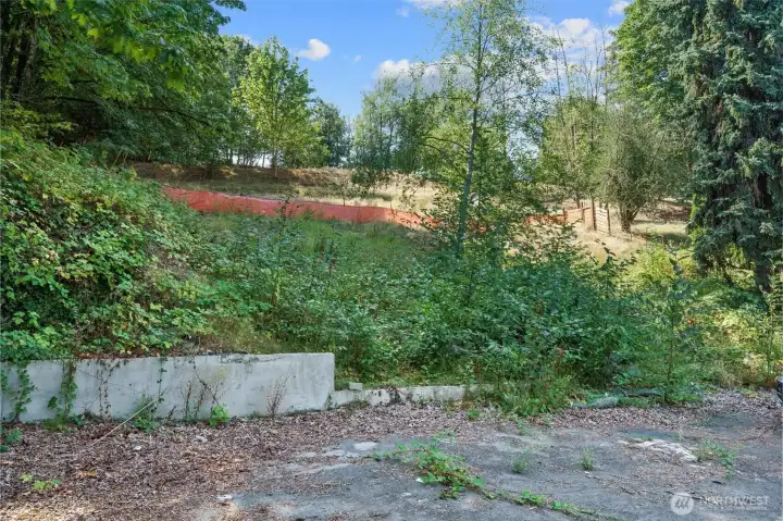 East side of lot