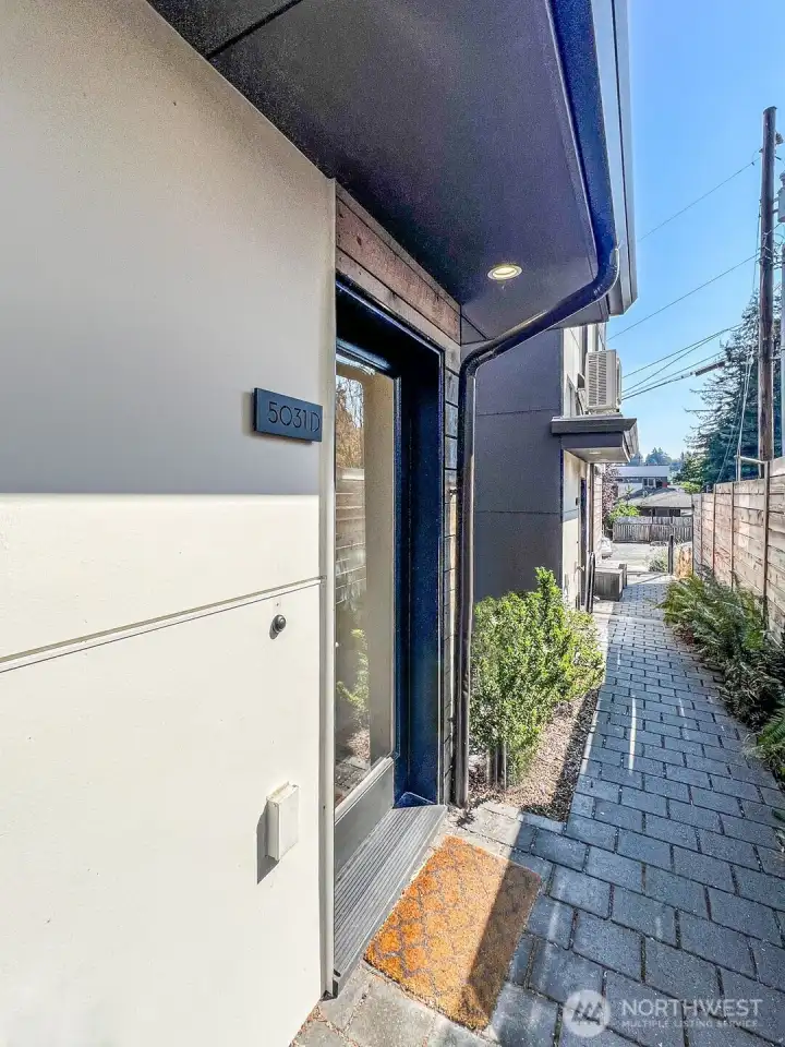 Easy access walkway on south side of building