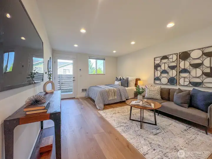 Studio apartment downstairs with separate entry
