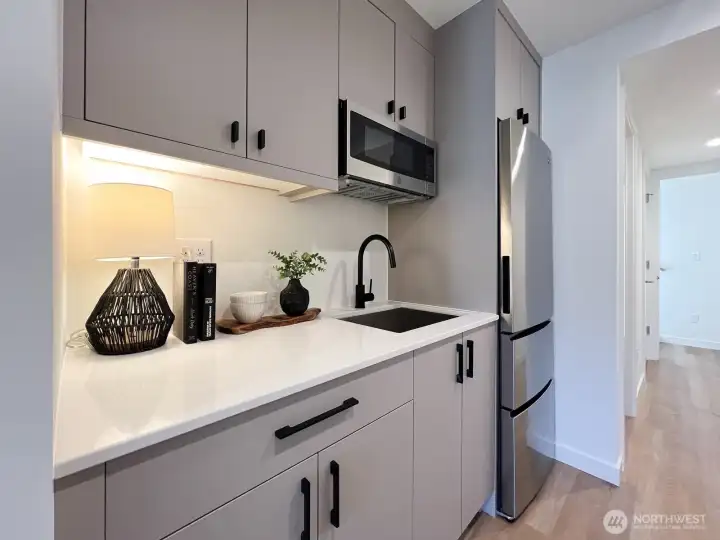 Downstairs kitchenette for guests