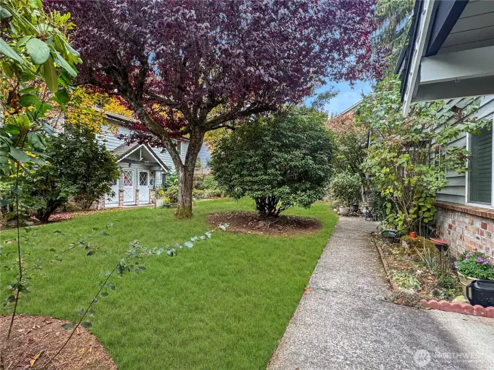 Courtyard with picnic tables