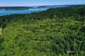 Aerial view to the NW. Hood Canal Bridge in the distance.
