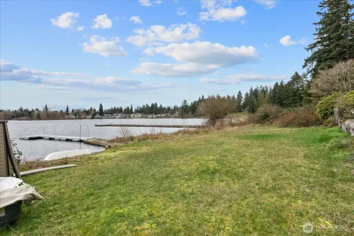 Shared shorelines with dock access.