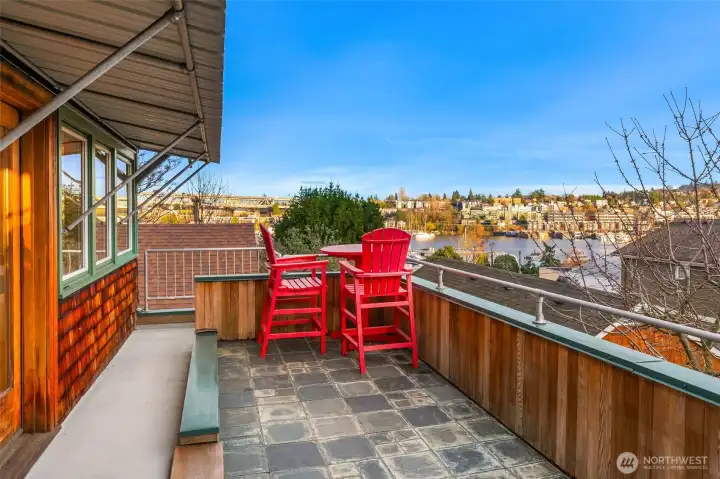 View deck with Lake Union outlook