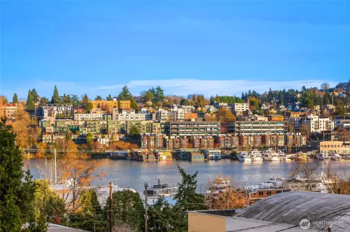 Enjoy lake and city views from your private deck
