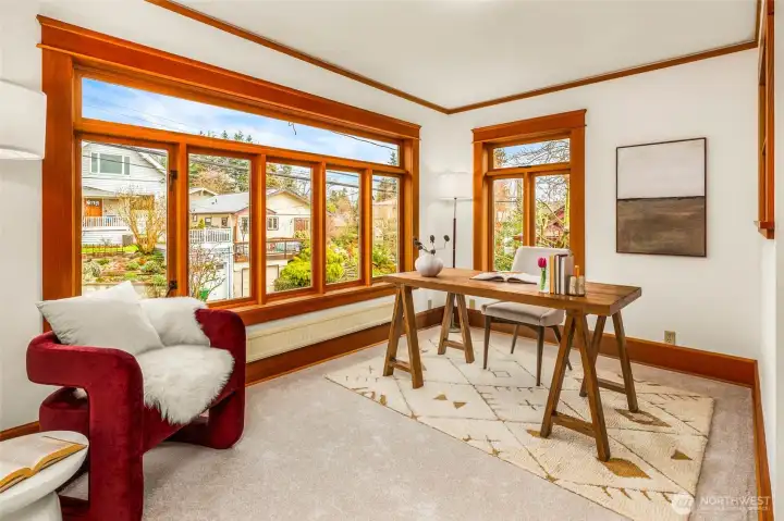 Versatile main floor bedroom or office
