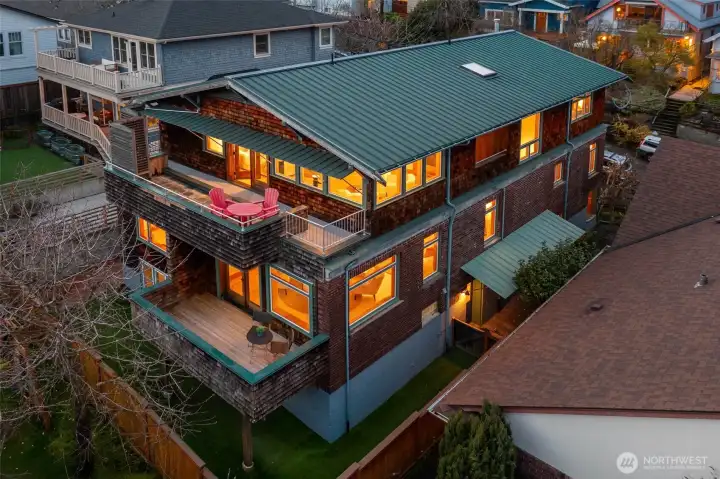 Tiered decks and standout architecture
