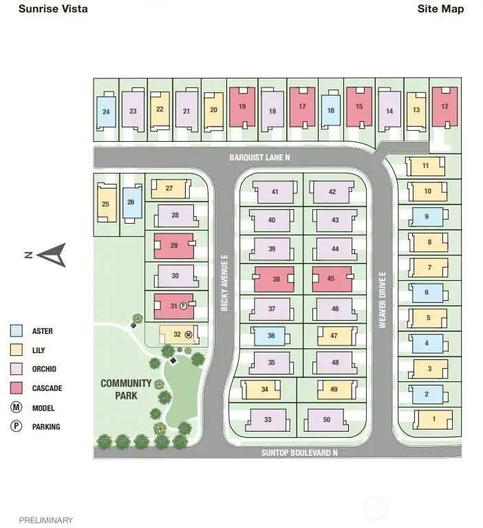 Sunrise Vista Site Map