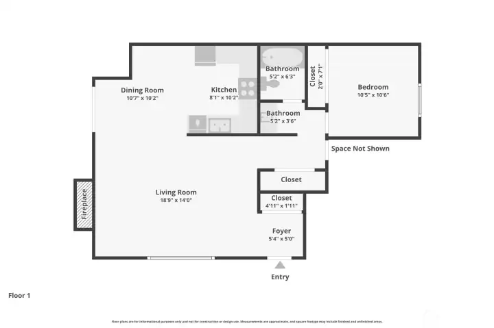 Unit A - One level Layout